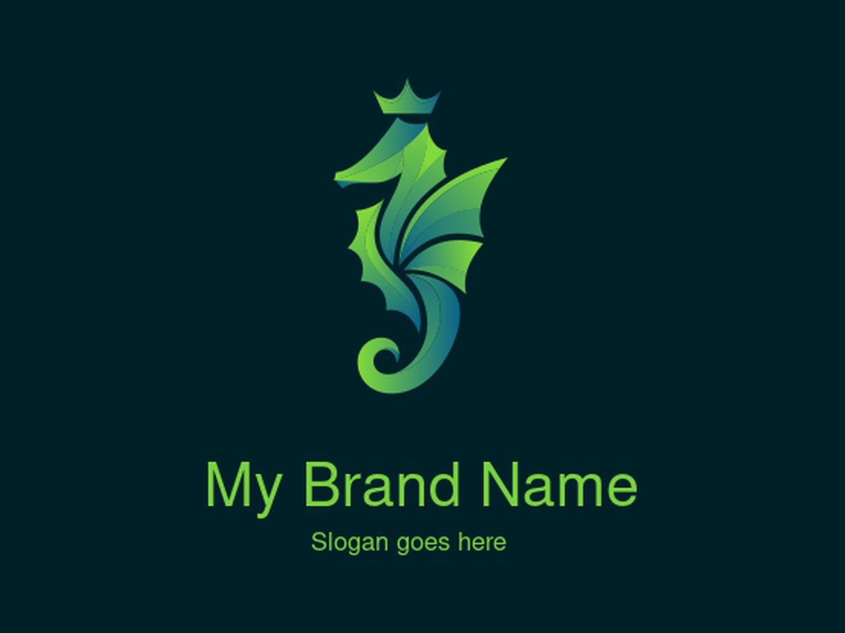 Crowned Seahorse Logo Design for Regal Marine and Eco-Luxury Brands